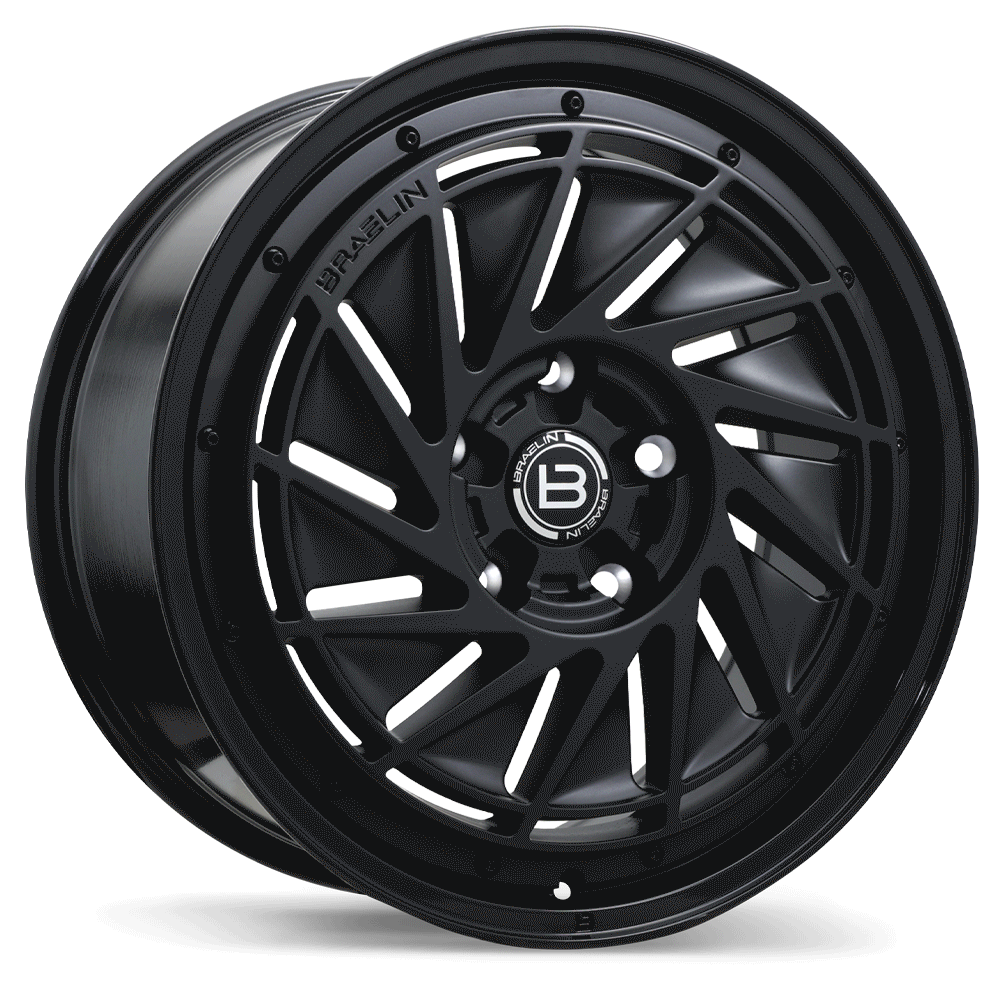 Braelin BR16 - 19X8.5 | 5X114.3 | 70.3 | +25 Matte Black with Gloss Black Lip