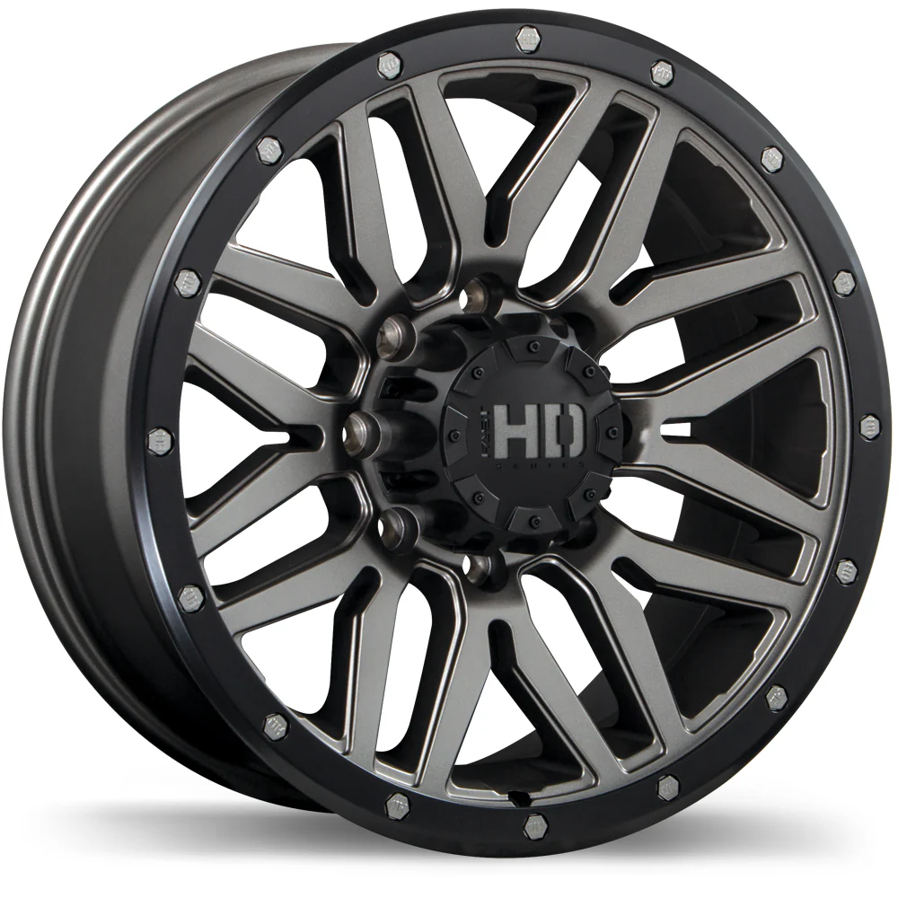 Fast HD Menace - 17X8.0 | 8X165.1 | 121.1 | +15 Satin Gunmetal with Black Trim