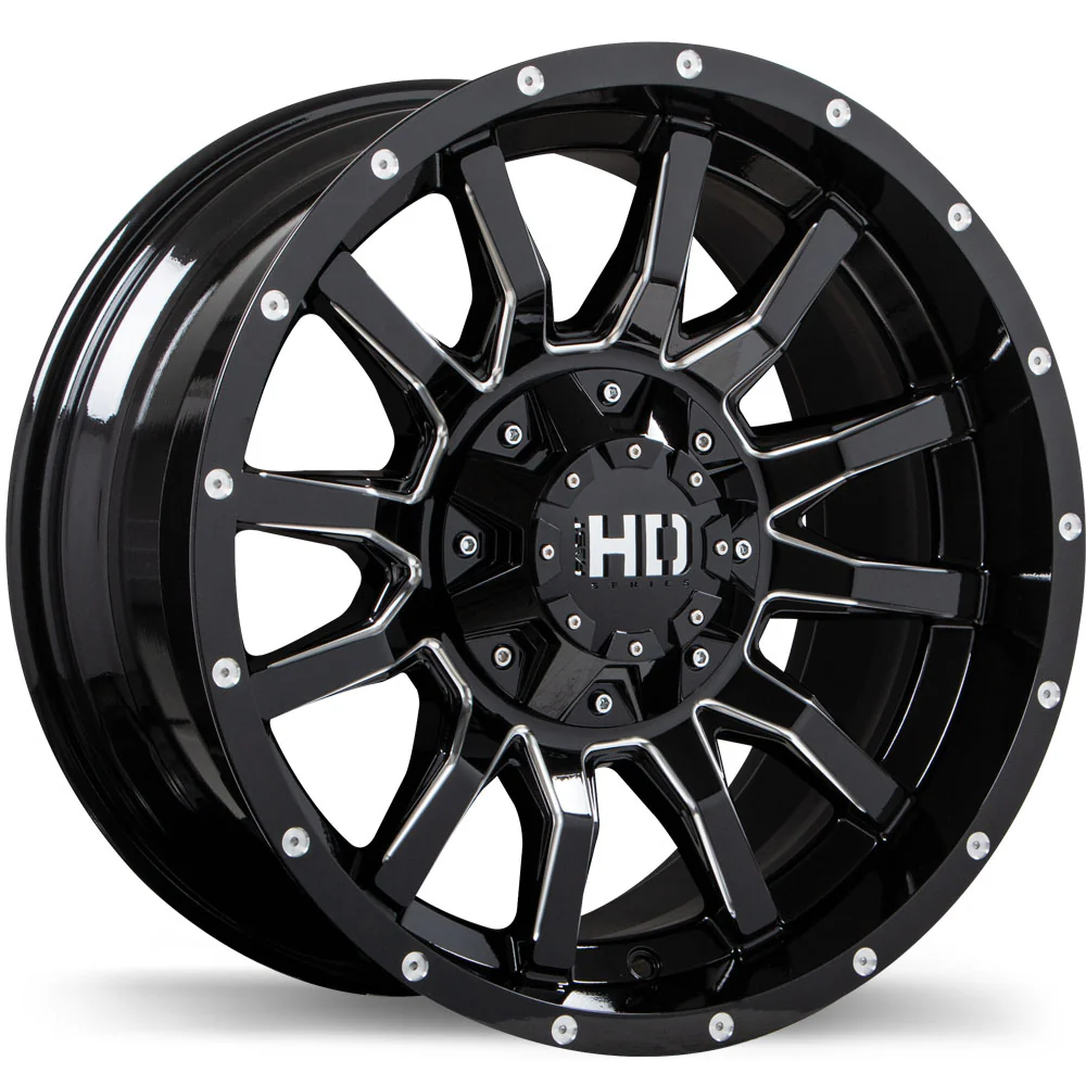 Fast HD TRAXX - 20X10.0 | 8X165.1 | 125.0 | -15 Gloss Black with Milled Trim
