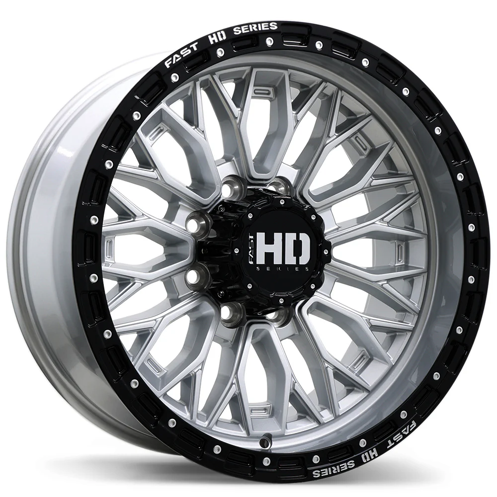 Fast HD Muramasa - 20X10.0 | 8X165.1 | 121.1 | +0 Gloss Silver with Black Lip