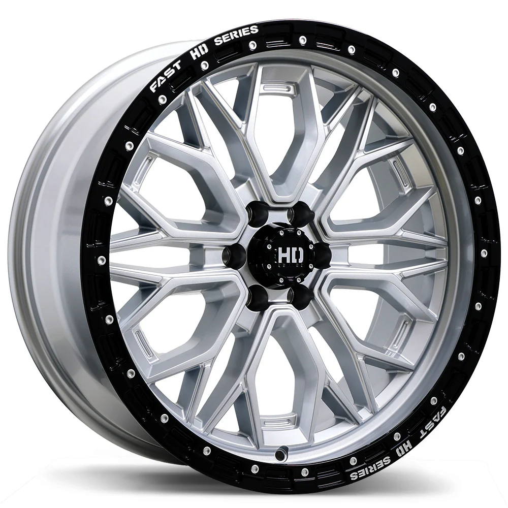 Fast HD Muramasa - 20X9.0 | 6X114.3 | 66.1 | +0 Gloss Silver with Black Lip