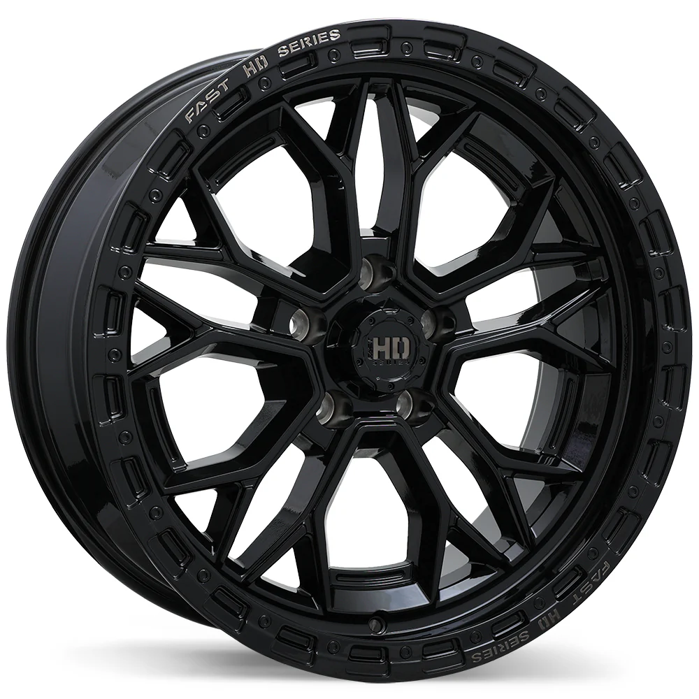 Fast HD Muramasa - 20X9.0 | 5X127 | 71.5 | +0 Gloss Black with Grey Milling