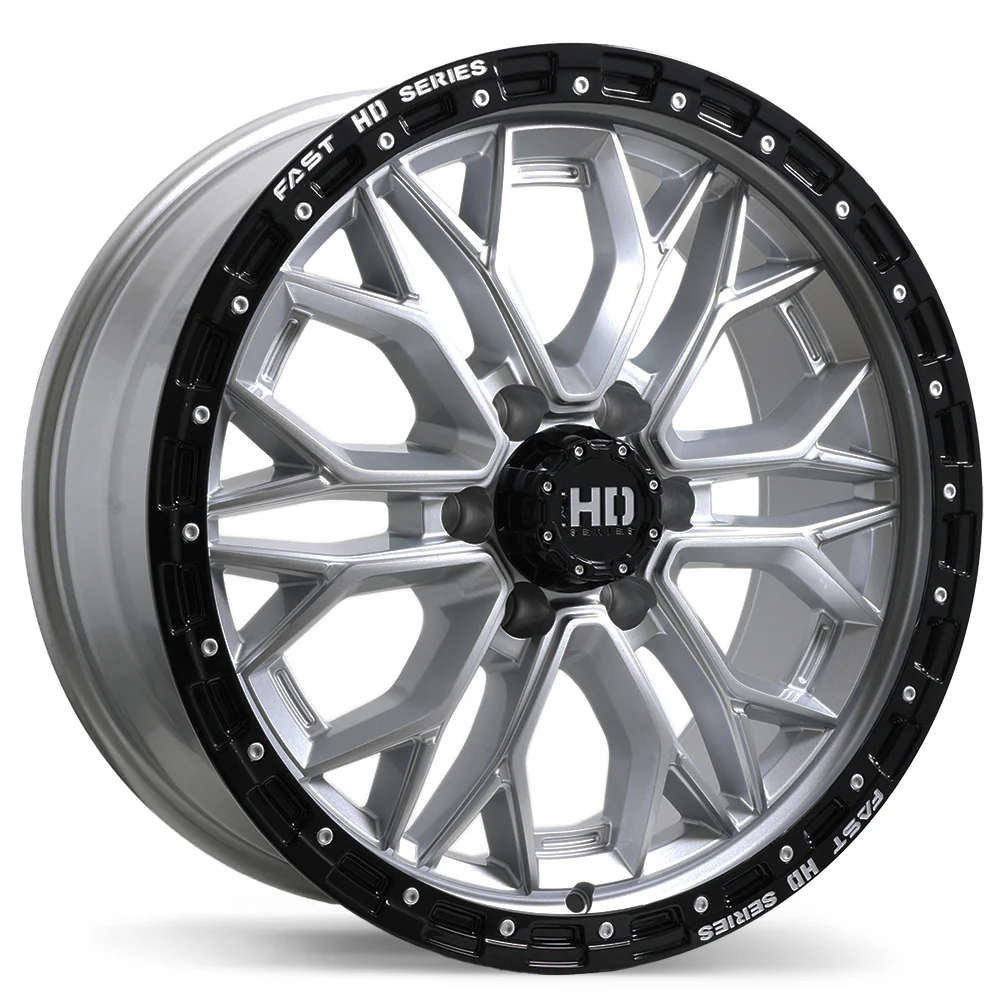 Fast HD Muramasa - 20X9.0 | 6X139.7 | 95.1 | +30 Gloss Silver with Black Lip