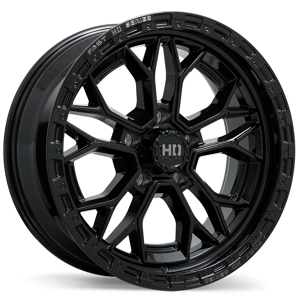 Fast HD Muramasa - 20X9.0 | 5X139.7 | 77.8 | +0 Gloss Black with Grey Milling