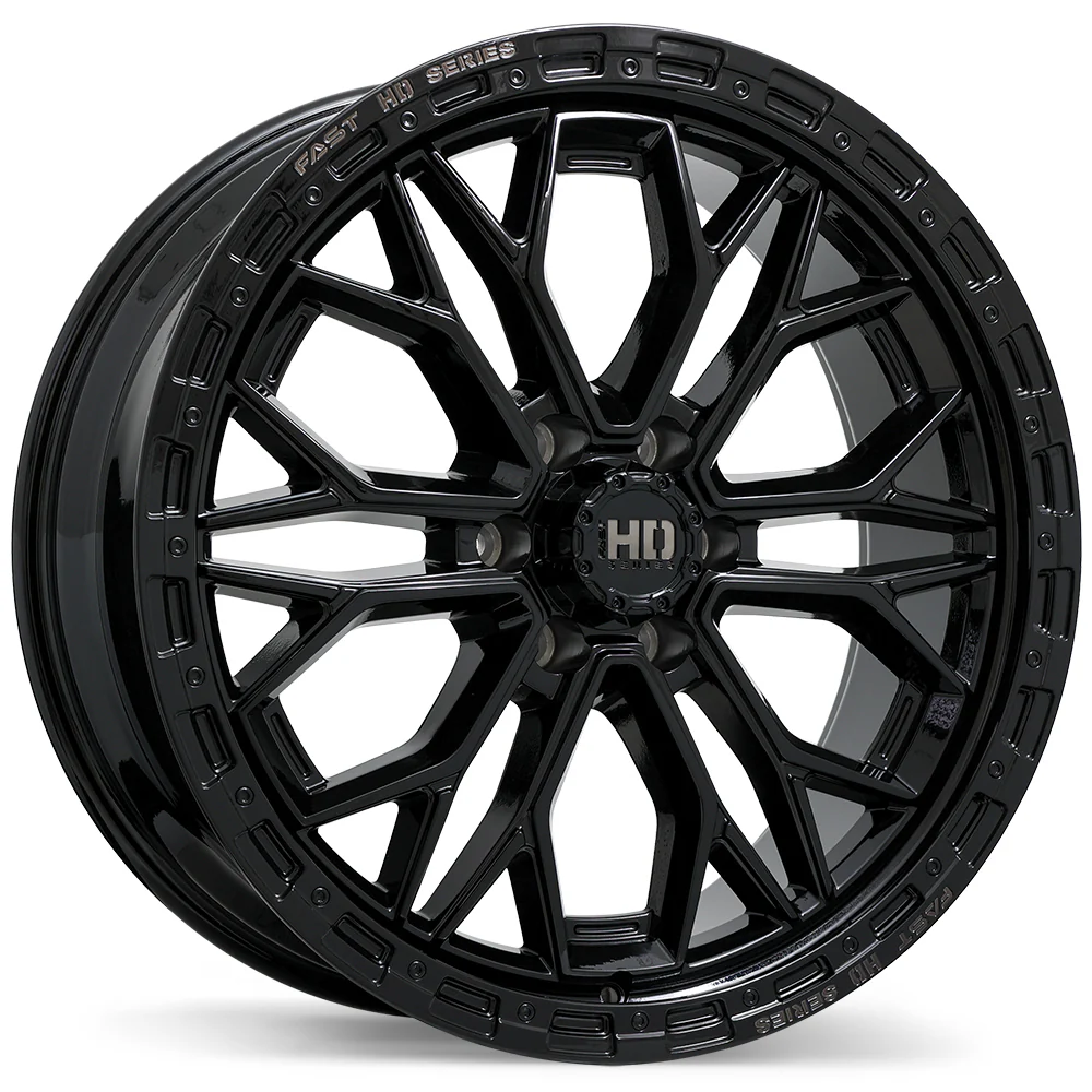 Fast HD Muramasa - 22X9.0 | 6X139.7 | 78.0 | +26 Gloss Black with Grey Milling