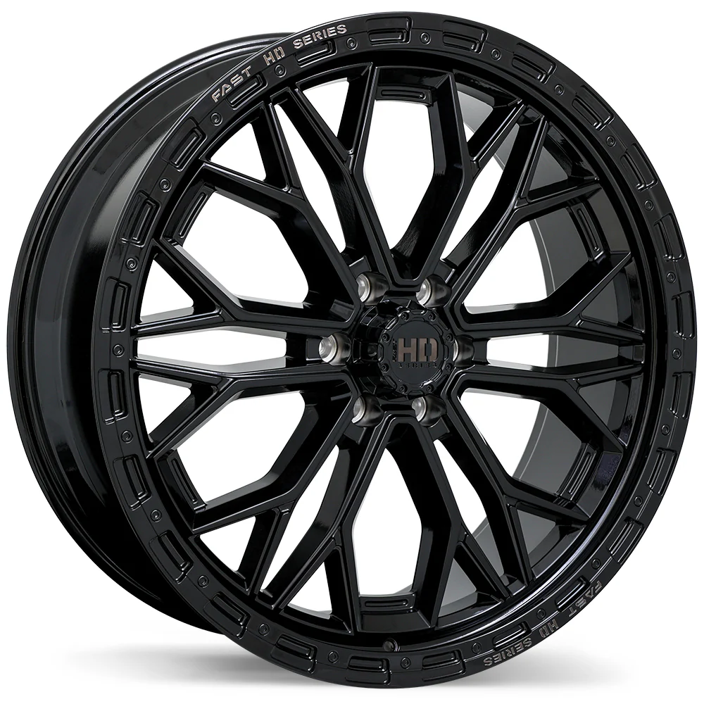 Fast HD Muramasa - 24X9.5 | 6X135 | 87.1 | +44 Gloss Black with Grey Milling