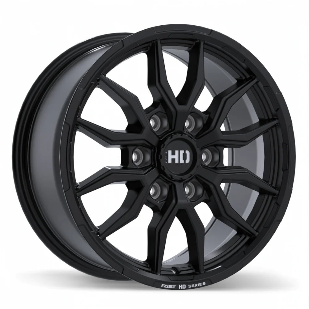 Fast HD Grit - 17X8.0 | 6X135 | 87.1 | +44 Satin Black with Milling