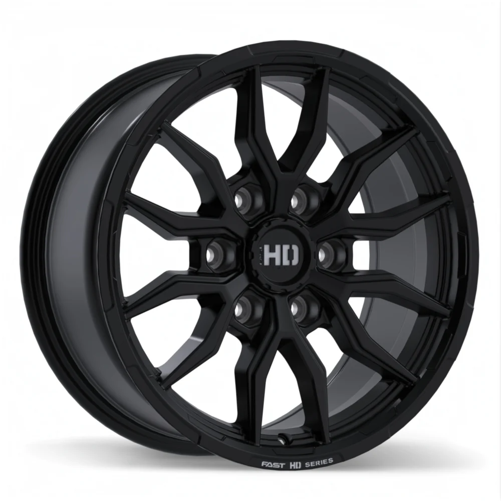 Fast HD Grit - 17X8.0 | 6X139.7 | 78.0 | +24 Satin Black with Milling