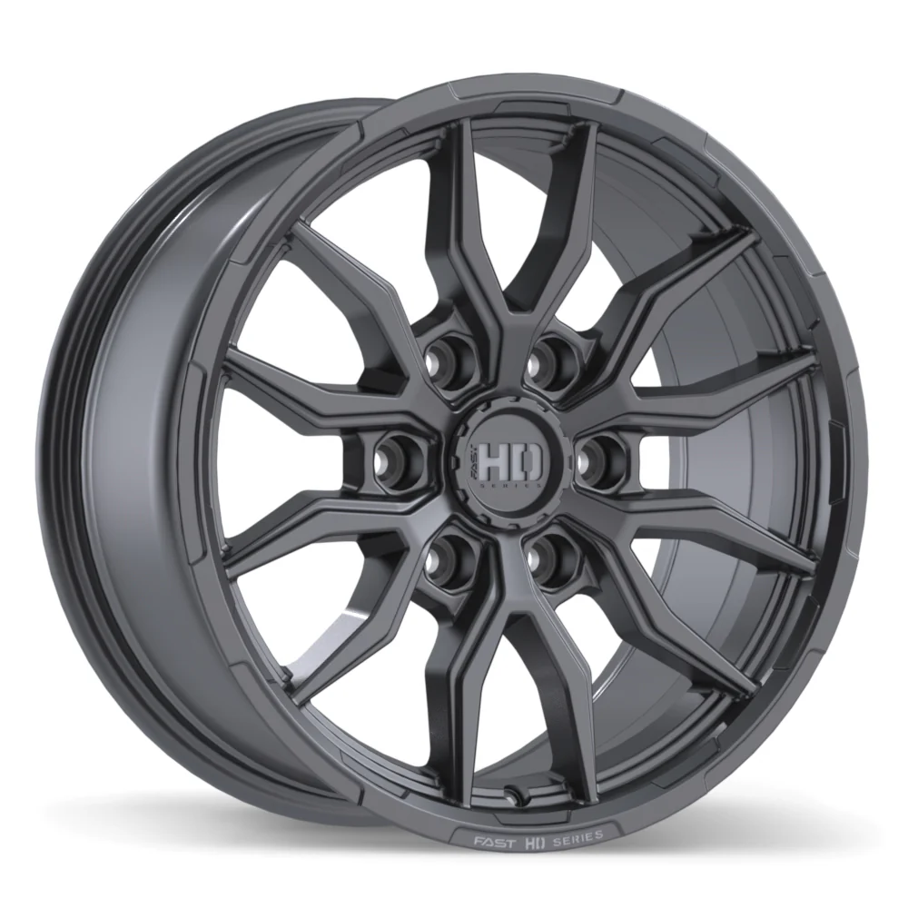 Fast HD Grit - 17X8.0 | 6X139.7 | 78.0 | +24 Satin Gunmetal with Milling
