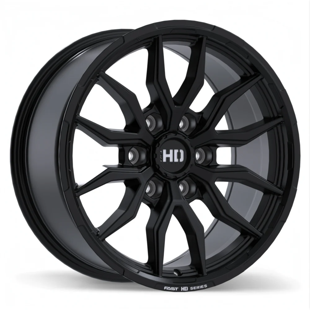 Fast HD Grit - 18X8.5 | 6X139.7 | 78.0 | +20 Satin Black with Milling