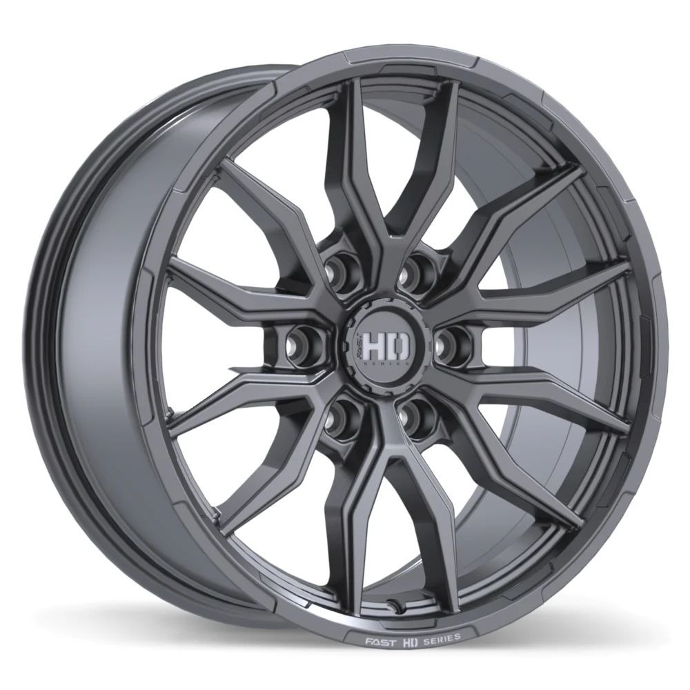 Fast HD Grit - 18X8.5 | 6X139.7 | 78.0 | +20 Satin Gunmetal with Milling