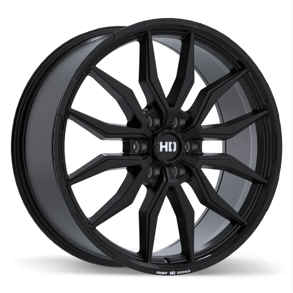 Fast HD Grit - 22X9.5 | 6X135 | 87.1 | +44 Satin Black with Milling