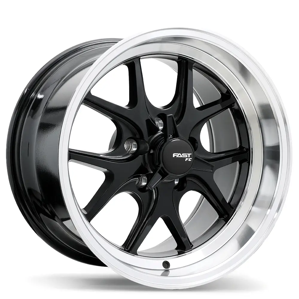 Fast Wheels FC04V - 17X10.5 | 5X120.65 | 70.3 | -20 Gloss Black with Machined Lip