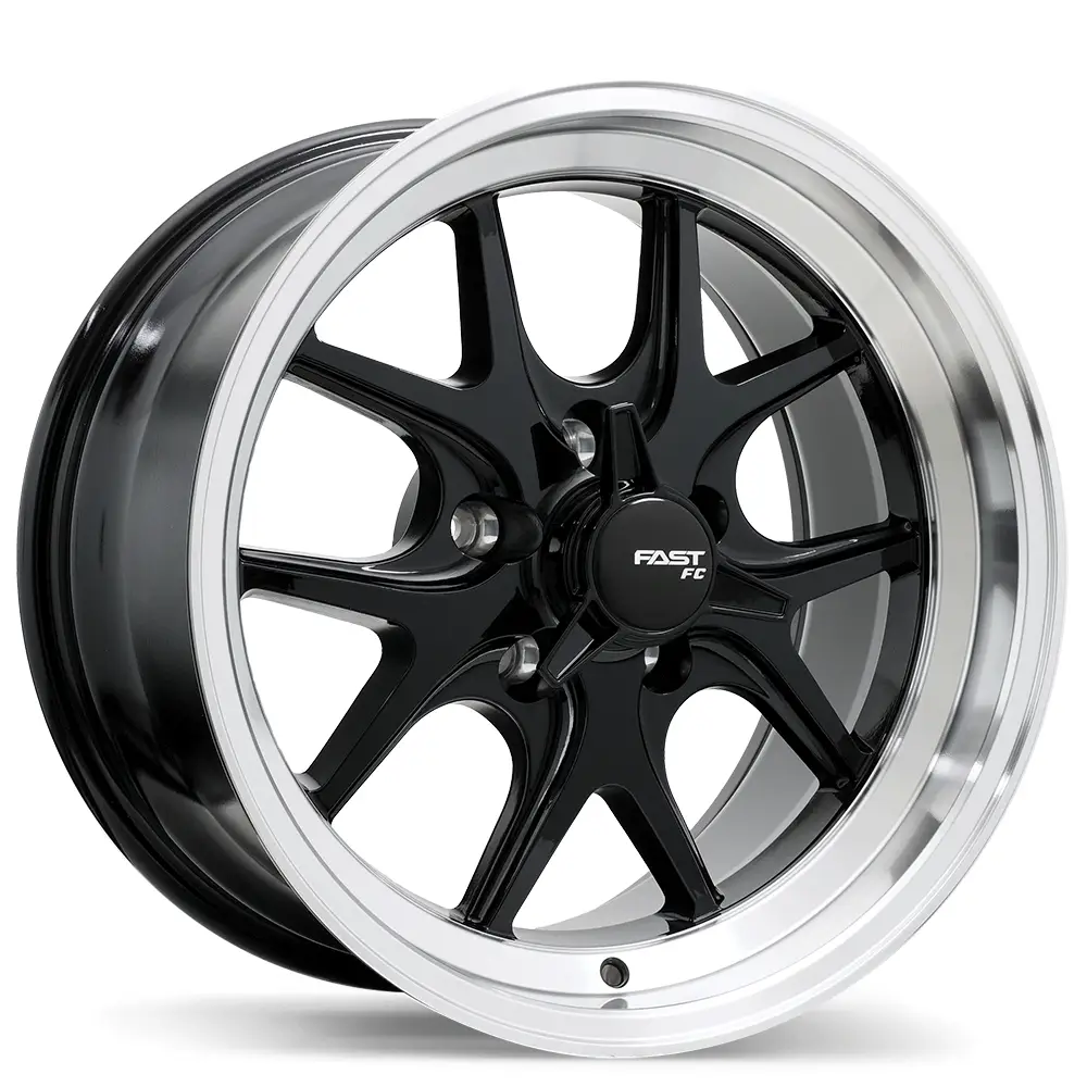 Fast Wheels FC04V - 18X9.0 | 5X120.65 | 70.3 | +10 Gloss Black with Machined Lip