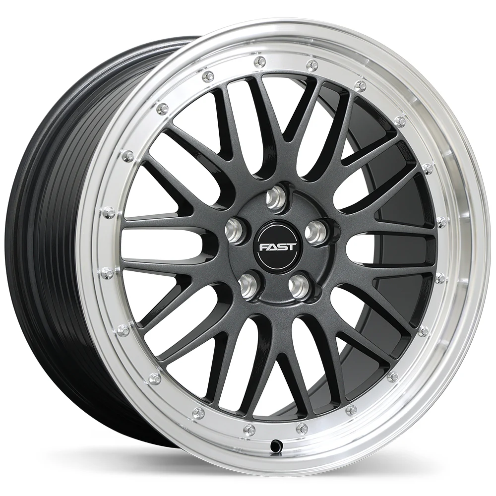 Fast Wheels FR01 - 19X9.5 | 5X114.3 | 72.6 | +35 Gloss Gunmetal with Machined Lip