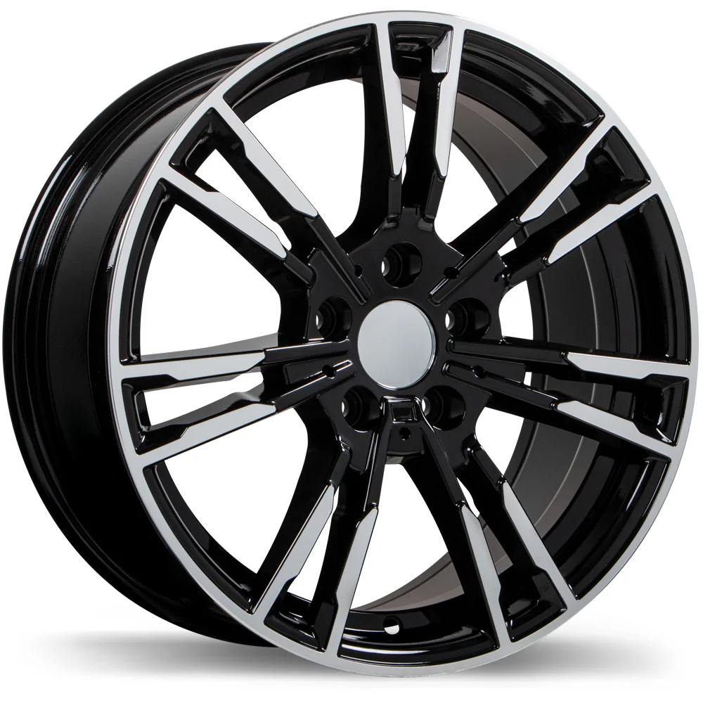 Replika R231 - 19X8.5 | 5X112 | 66.6 | +25 Gloss Black with Machined Face