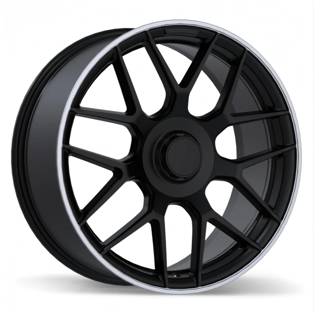 Replika R272 - 20X8.5 | 5X112 | 66.5 | +48 Satin Black with Machined Lip